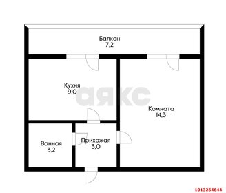 Квартира 32 м², 1-комнатная - изображение 1