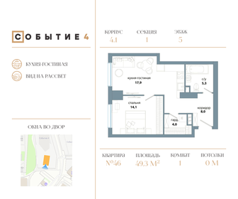 49,6 м², 1-комнатная квартира 24 160 160 ₽ - изображение 6