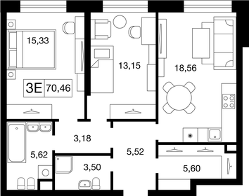 69,4 м², 3-комнатная квартира 30 674 800 ₽ - изображение 26