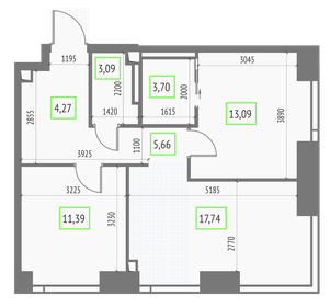 58,7 м², 2-комнатная квартира 24 945 314 ₽ - изображение 55