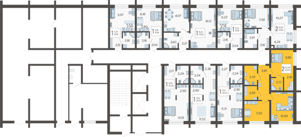 42 м², 2-комнатная квартира 8 500 000 ₽ - изображение 107