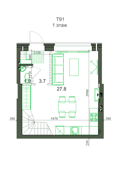 92,3 м², 4-комнатная квартира 8 344 000 ₽ - изображение 1