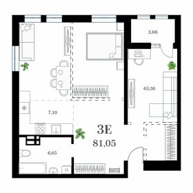 Квартира 81,1 м², 2-комнатная - изображение 1