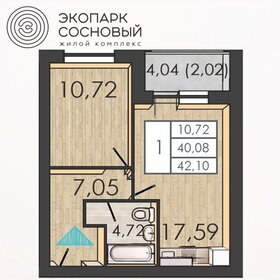 Квартира 40 м², 1-комнатная - изображение 1