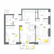 Квартира 73,4 м², 2-комнатная - изображение 2