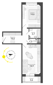 59 м², 2-комнатная квартира 4 890 000 ₽ - изображение 32