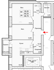 Квартира 66,8 м², 2-комнатная - изображение 3