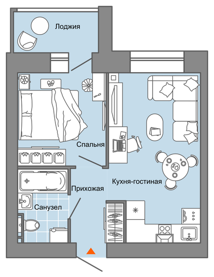 36 м², 2-комнатная квартира 4 290 008 ₽ - изображение 22