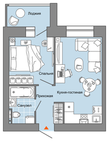 Квартира 36 м², 2-комнатная - изображение 1