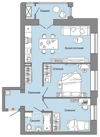 Квартира 61 м², 3-комнатная - изображение 1