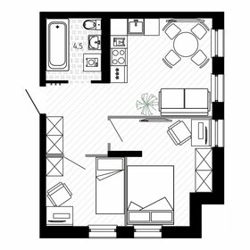 Квартира 42,1 м², 2-комнатная - изображение 1