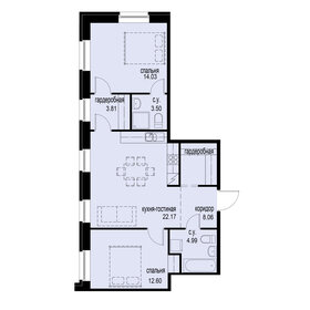 Квартира 69,2 м², 2-комнатная - изображение 1