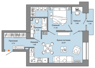 69 м², 2-комнатная квартира 7 726 376 ₽ - изображение 75