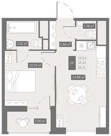 34,2 м², 1-комнатная квартира 5 205 394 ₽ - изображение 10