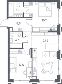 65,6 м², 2-комнатная квартира 31 494 560 ₽ - изображение 22