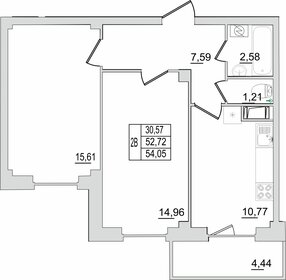 56,9 м², 2-комнатная квартира 4 437 420 ₽ - изображение 20