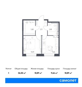 33,9 м², 1-комнатная квартира 7 319 668 ₽ - изображение 21