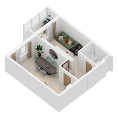 Квартира 53,1 м², 1-комнатная - изображение 3
