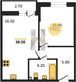 Квартира 38,5 м², 1-комнатная - изображение 1