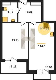 Квартира 41,7 м², 1-комнатная - изображение 1