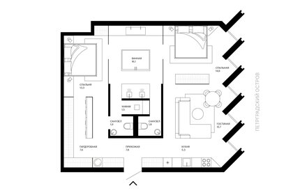 Квартира 87,8 м², 3-комнатные - изображение 1