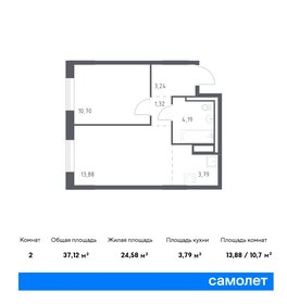 Квартира 37,1 м², 1-комнатная - изображение 1