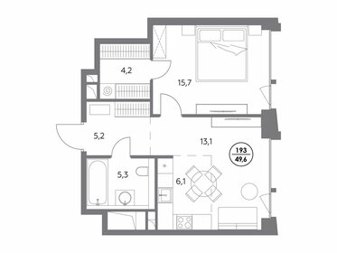 44,5 м², 1-комнатные апартаменты 46 500 000 ₽ - изображение 79