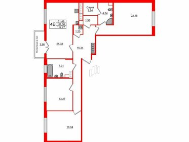 Квартира 111,1 м², 3-комнатная - изображение 1