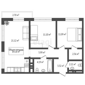 Квартира 64,2 м², 3-комнатная - изображение 3