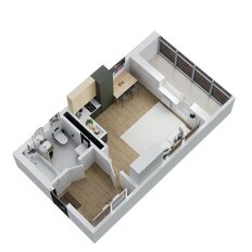 Квартира 24,6 м², студия - изображение 5