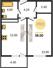 Квартира 38 м², 1-комнатная - изображение 1