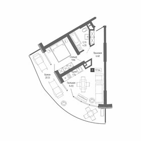 Квартира 57,6 м², 2-комнатная - изображение 1