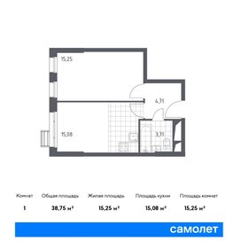 Квартира 38,8 м², 1-комнатные - изображение 1