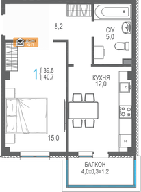 33,5 м², 1-комнатная квартира 7 370 000 ₽ - изображение 30