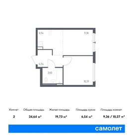 34,6 м², 1-комнатная квартира 9 463 331 ₽ - изображение 24