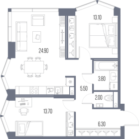 75 м², 2-комнатная квартира 26 000 000 ₽ - изображение 75