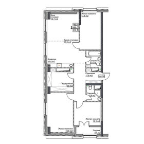 Квартира 112,7 м², 3-комнатная - изображение 1