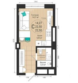 Квартира 22,3 м², студия - изображение 1