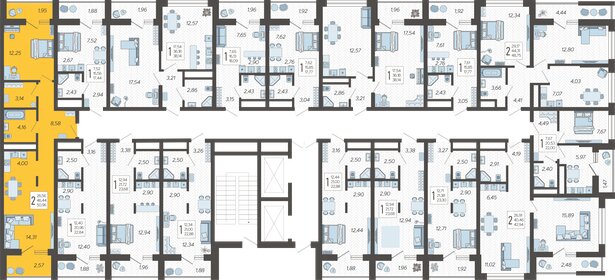 60 м², 2-комнатная квартира 33 000 000 ₽ - изображение 116