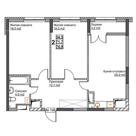 78,5 м², 3-комнатная квартира 15 700 000 ₽ - изображение 59