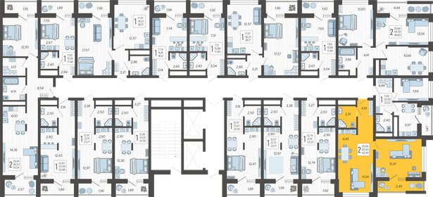 42 м², 2-комнатная квартира 7 000 000 ₽ - изображение 132