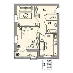 54,6 м², 2-комнатная квартира 6 299 000 ₽ - изображение 27