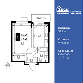 Квартира 37,2 м², 1-комнатная - изображение 1