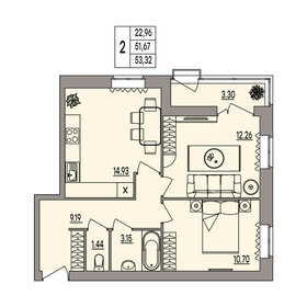 67 м², 2-комнатная квартира 5 700 000 ₽ - изображение 67