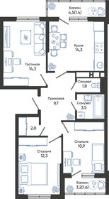 85 м², 3-комнатная квартира 10 200 000 ₽ - изображение 42