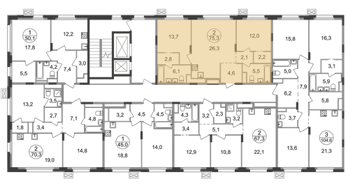 76,9 м², 2-комнатная квартира 17 209 536 ₽ - изображение 33