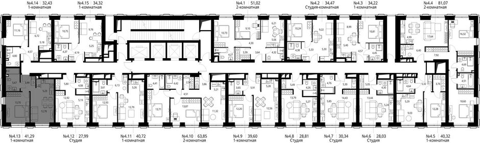 39,4 м², 1-комнатная квартира 20 035 096 ₽ - изображение 22