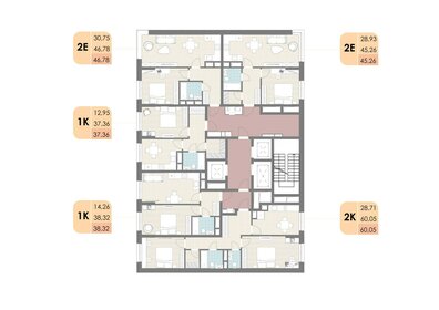 60,1 м², 2-комнатная квартира 13 191 372 ₽ - изображение 25