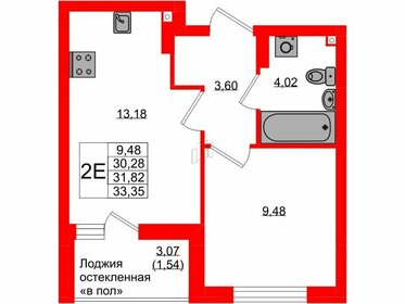 Квартира 31,8 м², 1-комнатная - изображение 1