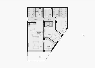 Квартира 197,1 м², 4-комнатная - изображение 1